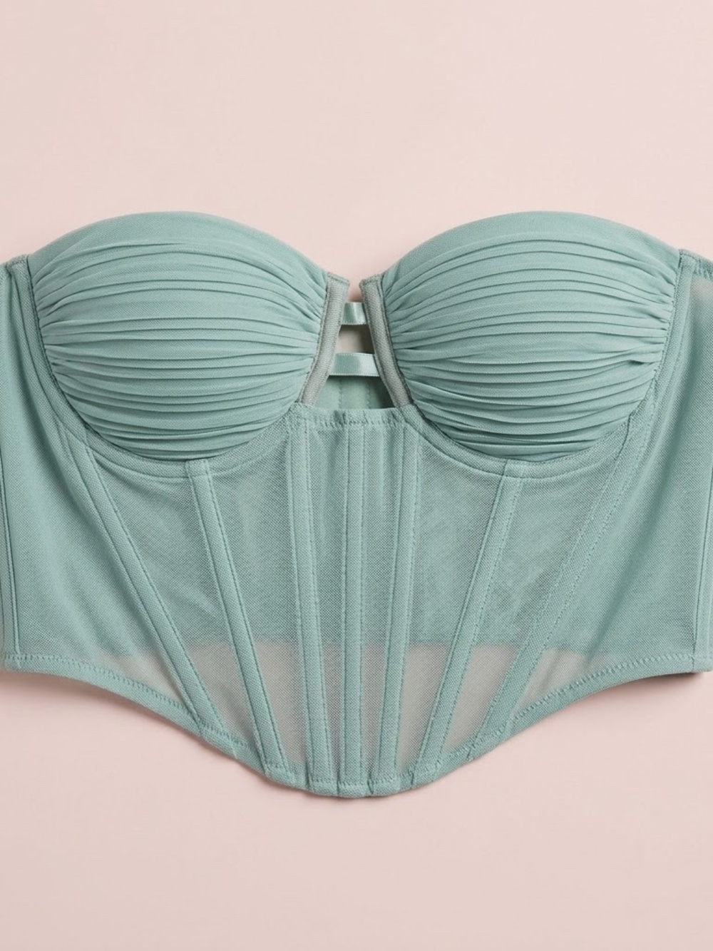 NWT Windsor Sage Green Strapless Longline Bustier Top